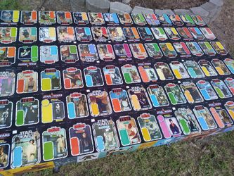 Custom Star Wars cardbacks original table. Heavy wood table top with metal legs. Check out our facebook group Shabby Jacks for more custom pieces!