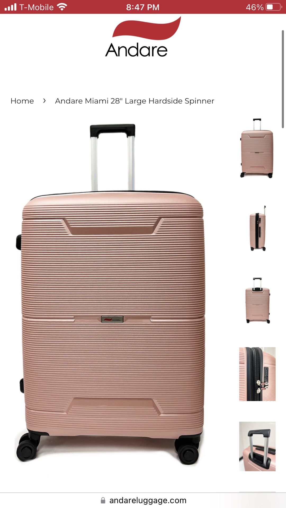 Andare Miami 28" Large Hardside Spinner
