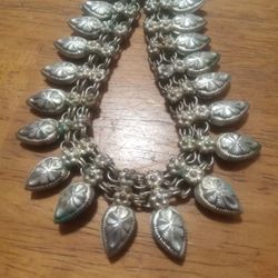 Antique Middle Eastern Silver Necklace 