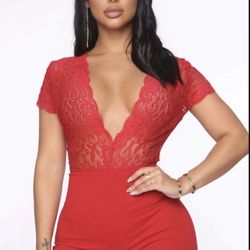 Large Fashion Nova Lace Jumpsuit