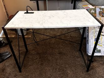 White marble craft table
