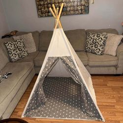 children's big canvas teepee play tent