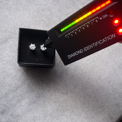 VVS1 Moissanite Earrings 1ct/6.5mm