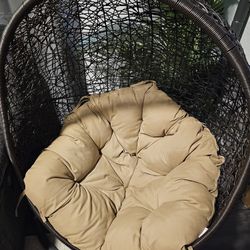 modway encased wicker rattan indoor  outdoor patio egg swing chair eggchair 