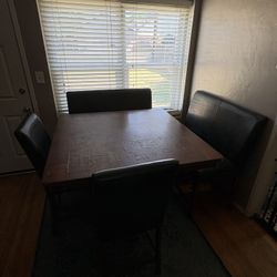 Dining Table 2 Chairs 2 Bench Seats 