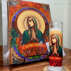 Taylor Swift Poster And Candle Combo Swiftie Fan Art Lady Swift 
