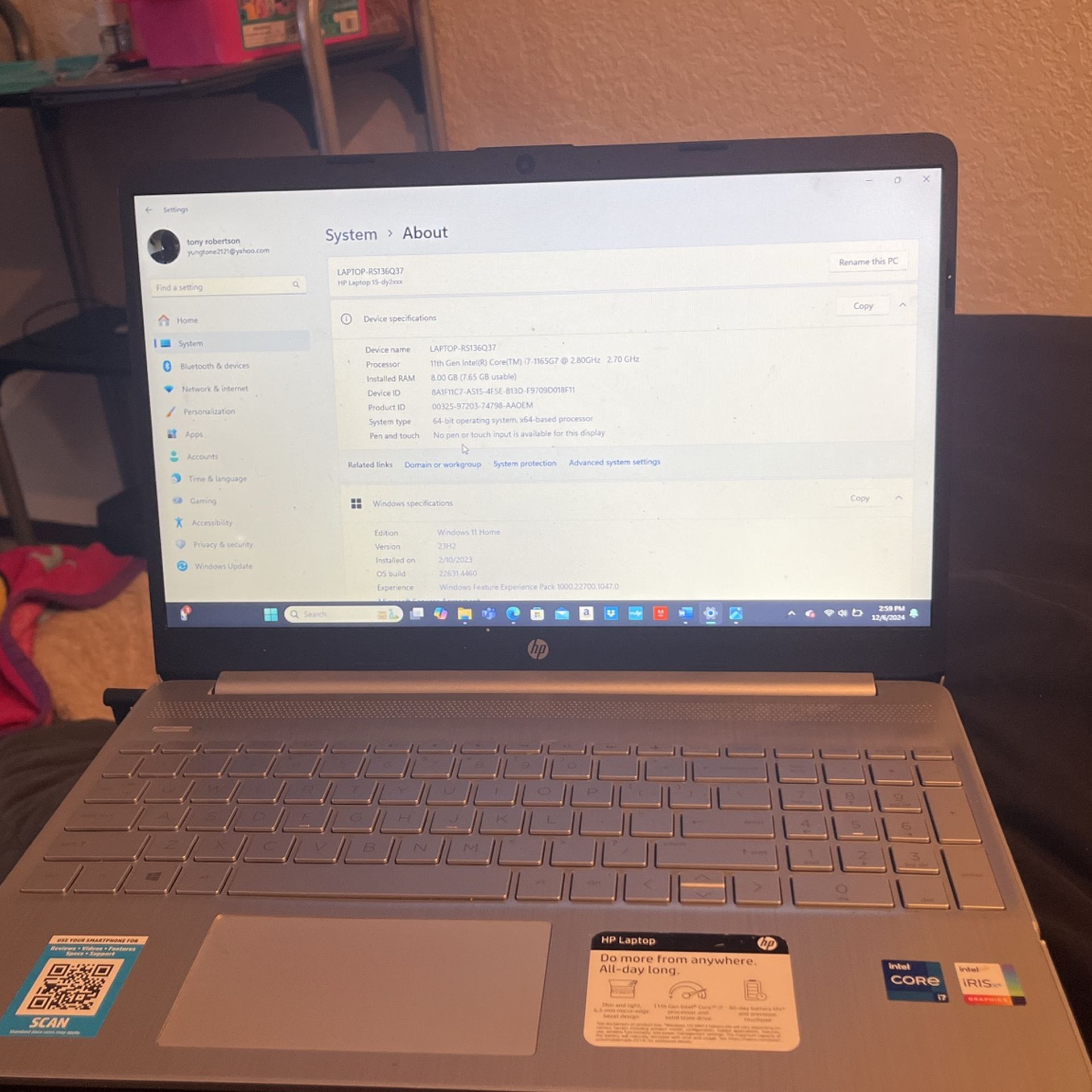 hp 11th gen intel core i7 laptop **Few Buyers Lined Up 1st Come 1st Serve**