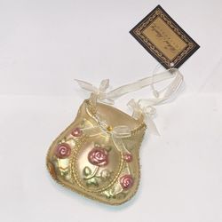 NEW Robert Stanley Blown Glass Handbag Ornament 