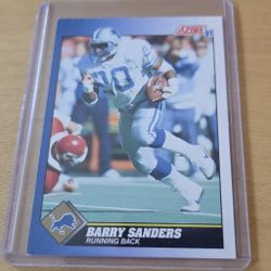 1991 Score Football #20 Barry Sanders HOF Detroit Lions