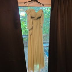V-Neck Flutter Sleeve Bridesmaid Dress with Pockets