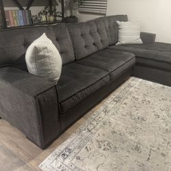 Living Spaces Grey Sectional 