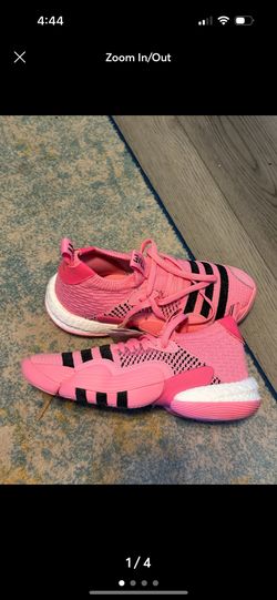 New Men’s Adidas Trae Young 2.0 Pink Trap House Pink Black Sneakers Size 7