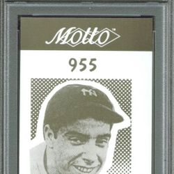 1987 Motto Trivia Card #955 JOE DIMAGGIO New York Yankees HOF PSA 7