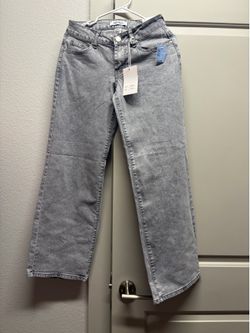 Brand New Low Rise Wide Leg Grey Jeans for sale