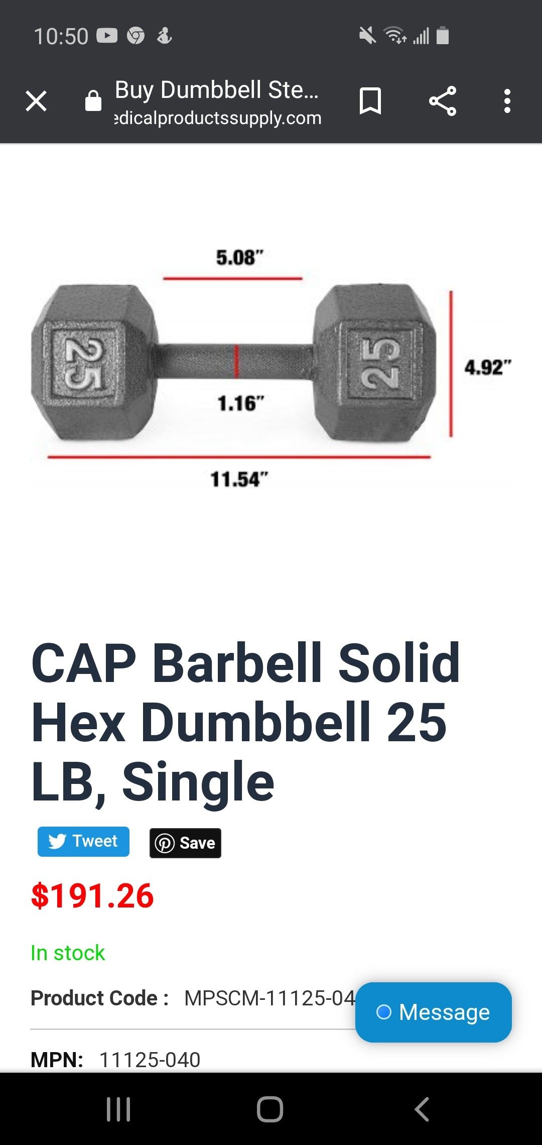 (70$ ) 25 x 2= 50 pounds 25 pounds each.