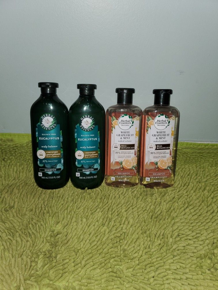 4 Shampoo 13.5oz Herbal Essences Eucalyptus/ White Grapefruit & Mint