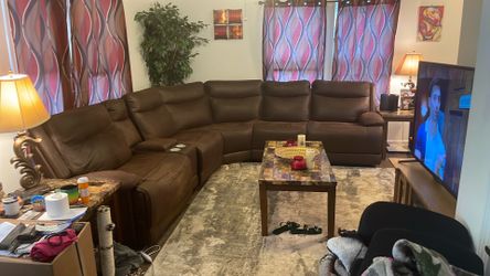 Chocolate Reclining Sectional