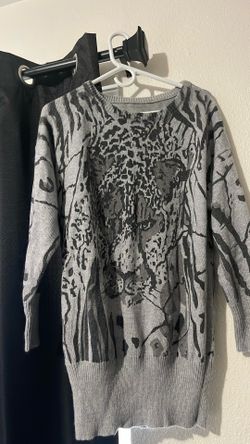 Animal Print Long Sweater