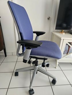Blue steelcase ergonomic chair