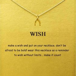 Baydurcan Hundred River Friendship Gold Fishbone Necklace Pendant Chain New