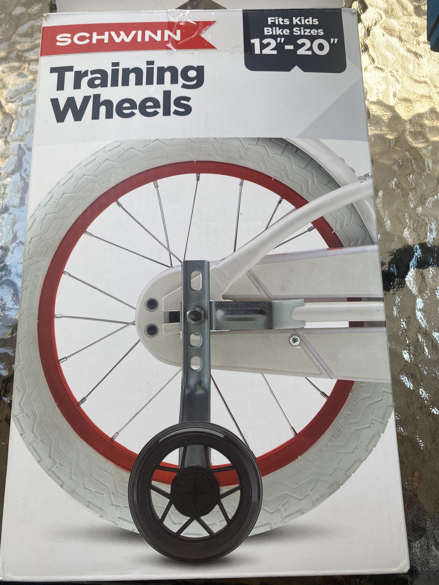 Schwinn Bike Training Wheels Adjustable Easy Install - Fits Kid's Bike 12"-20"