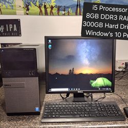 Dell Desktop Computer With Monitor Keyboard And Mouse Included 