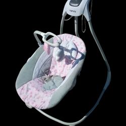 Ingenuity SimpleComfort Lightweight Compact 6-Speed Multi-Direction Baby Swing, Vibrations & Nature Sounds