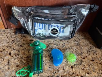 Clear Fanny Pack w/ cooling towel, fan, earplugs & led ring