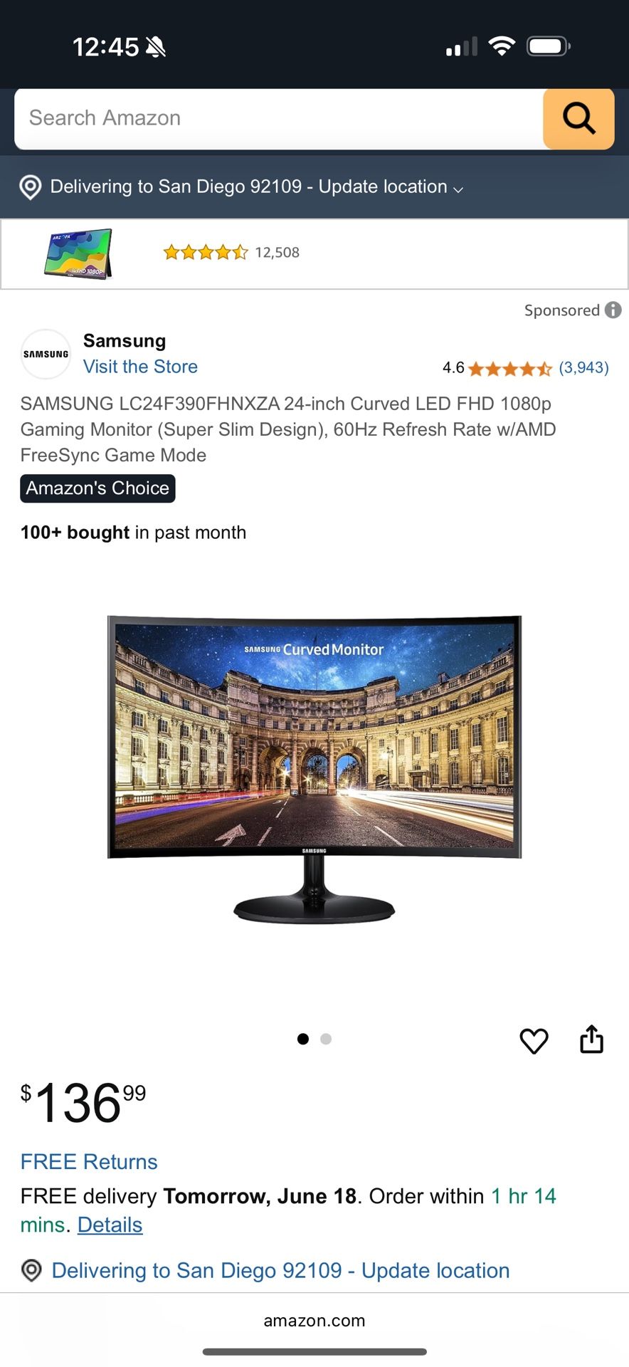 Samsung Computer Monitor