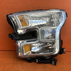 2015 2016 2017 FORD F150 LEFT DRIVER SIDE HALOGEN HEADLIGHT OEM FL34-13006-A