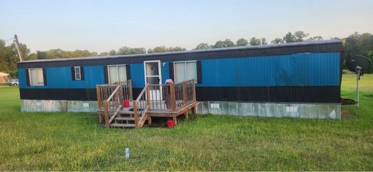 Single-Wide Mobile Home with Deck