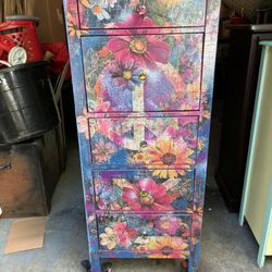 Boho Floral IKEA Dresser 