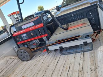 7500 watt Generator and 10 in table saw