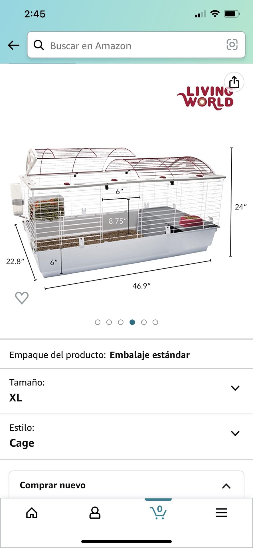 Living World Cage For Guinea Pigs Or Rabbit