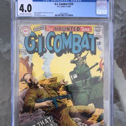 G.I. Combat #129 (1968) CGC 4.0 — O/w To White Pages; Russ Heath cover; Kanigher