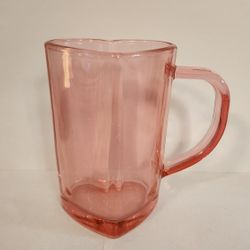 Heart Shapped Glass Mug