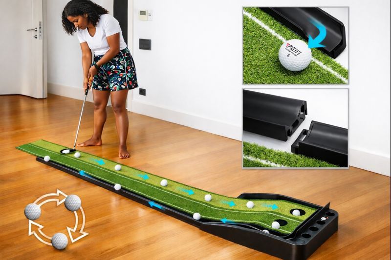 Indoor Golf Putter Mini Green Blanket Home Trainer