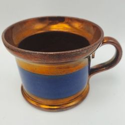 Copper Lustre Antique Solid Blue Band Cup