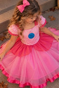 Princess Costume Mario Bros cosplay girl dress 1st 2nd 3rd birthday party disfraz princesa