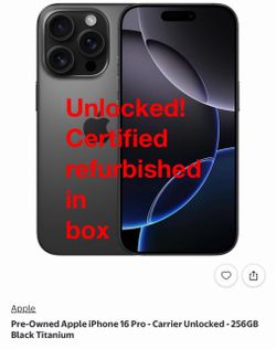 New Condition iPhone 16 Pro (Official Apple Replacement)