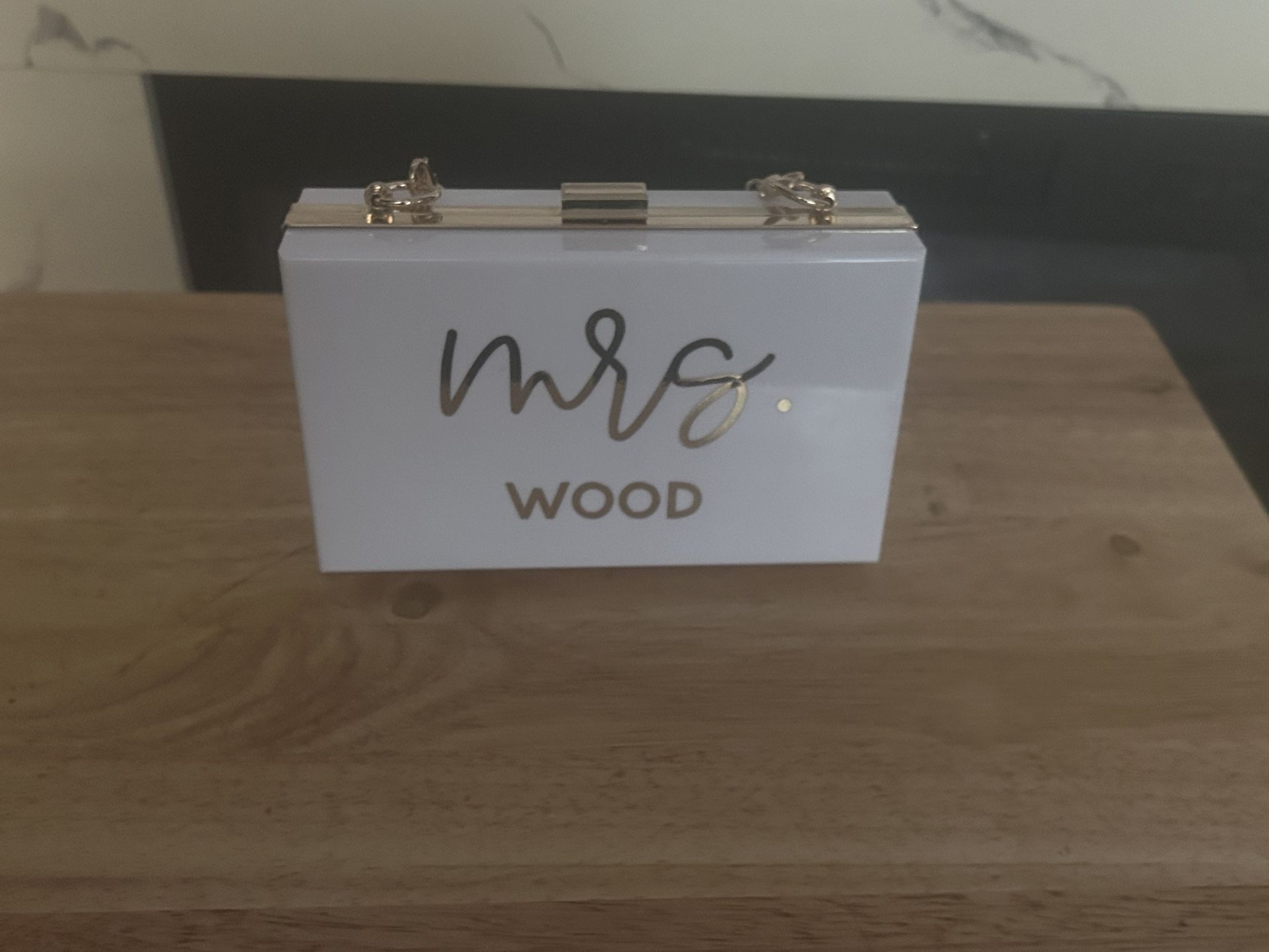 White And Gold Purse
