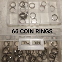 Sixty-six (66) Coin Rings Jewelry