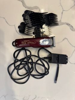 Wahl Professional 5-Star Cordless Magic Clip Clipper 8148 - Burgundy - Tested & Working