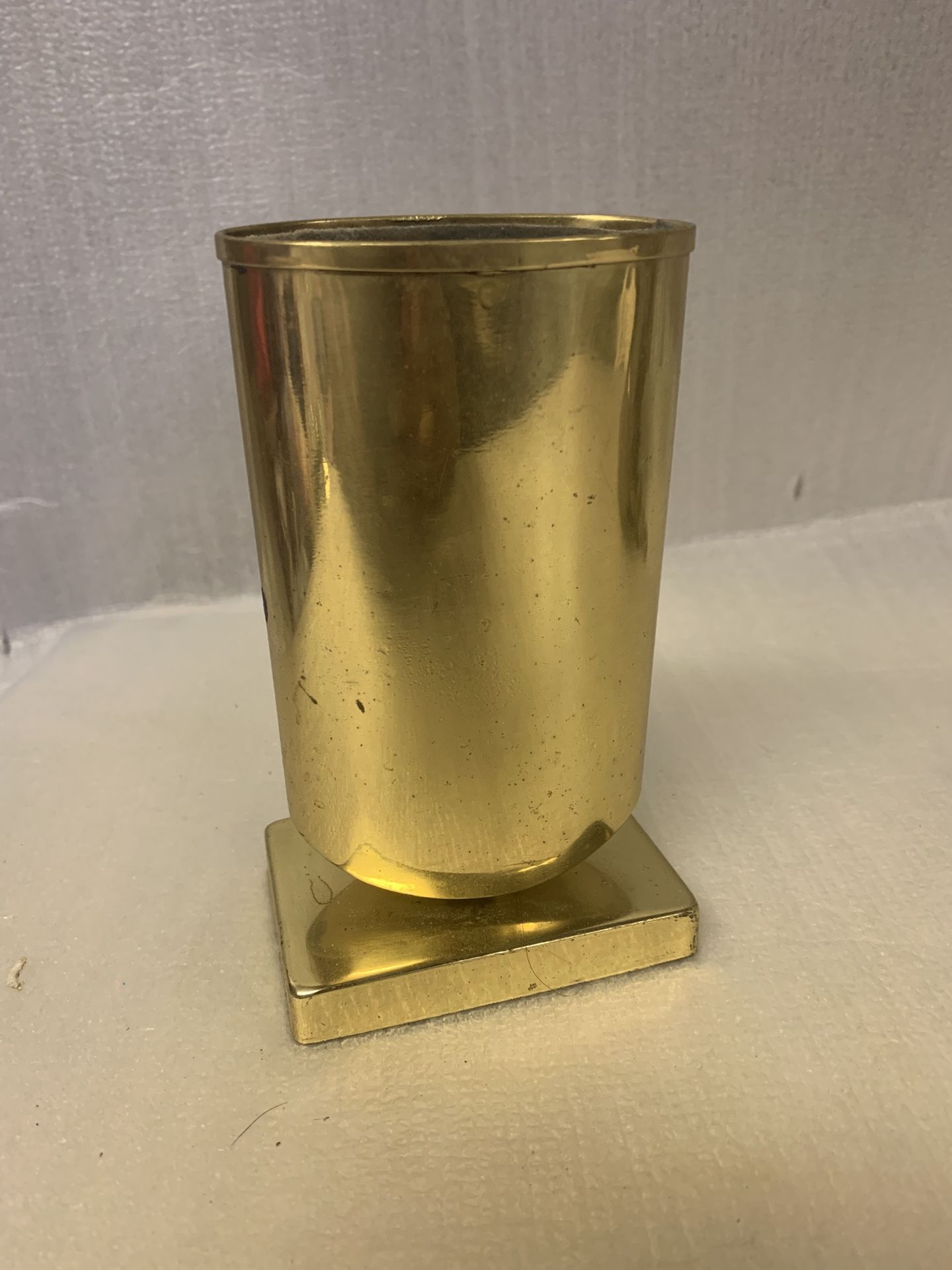 Mid Century Modern Brass Footed Pen Holder Taiwan