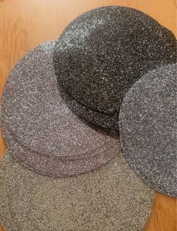 Diamond Rhinestone Encrusted Circular Placemats for table centerpiece.