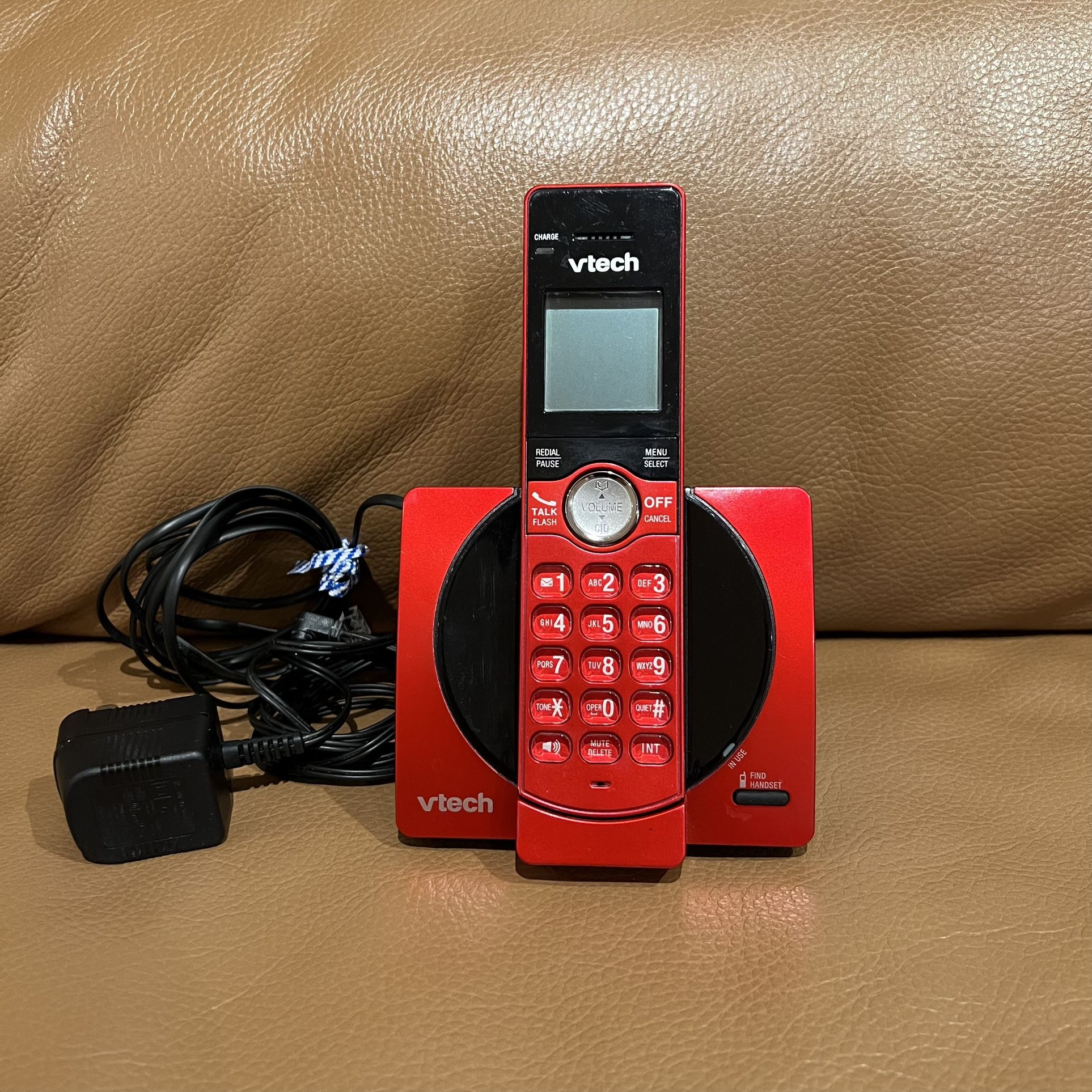 VTECH CORDLESS PHONE SYSTEM WITH CALLER ID / CALL WAITING MODEL#CS6919-16 RED
