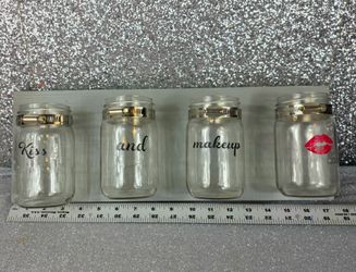 Makeup Mason Jar Organizer