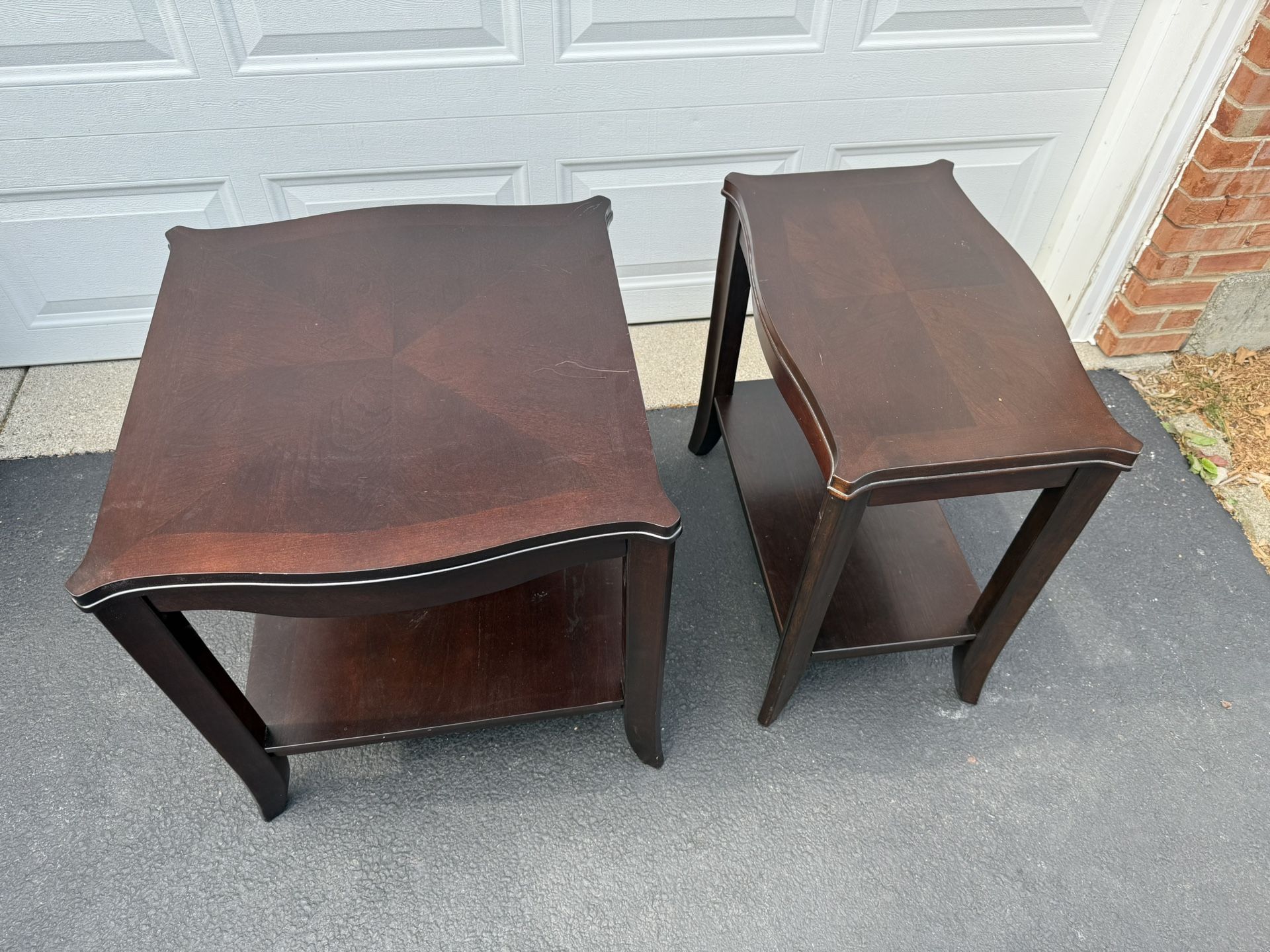 End Tables 25” x 25 3/4” x 26” h and 16” x 25 3/4” x 26” h