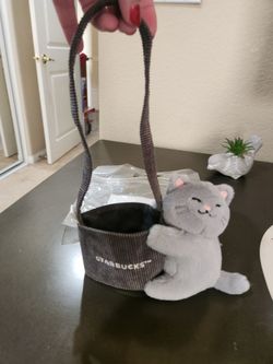 The Hugging Gray Kitten Single Cup Tote Bag