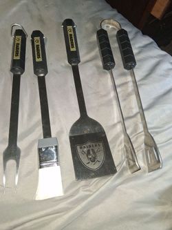 Oakland Raiders BBQ 5 piece Set